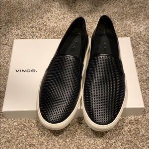New with Tags - Vince Black Leather Slip-Ons
